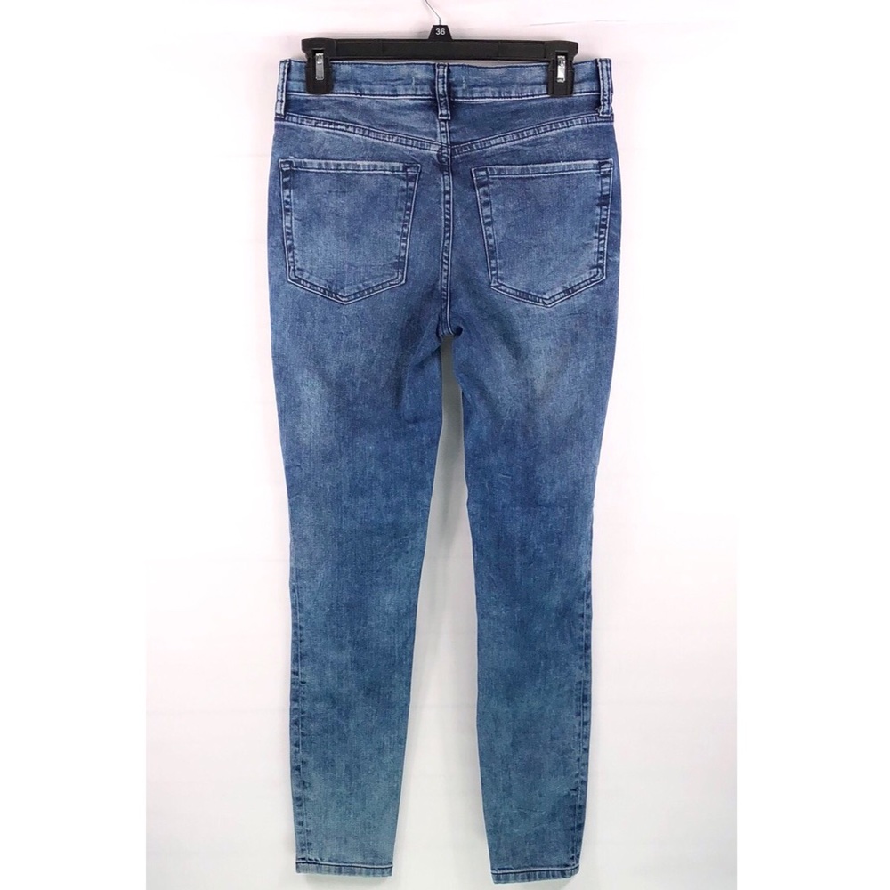 Free People Turquoise Busted Skinny Jeans - Picture 3 of 7